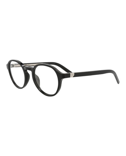 Berluti Round-Frame Acetate Optical Frames Black Black Transparent (BL50001I-50-001)