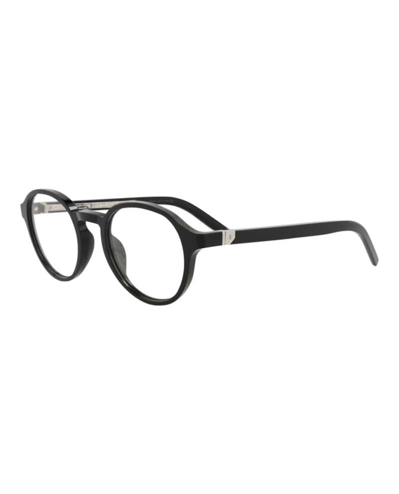 Berluti Round-Frame Acetate Optical Frames Black Black Transparent (BL50001I-50-001)