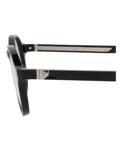 Berluti Round-Frame Acetate Optical Frames Black Black Transparent (BL50001I-50-001)