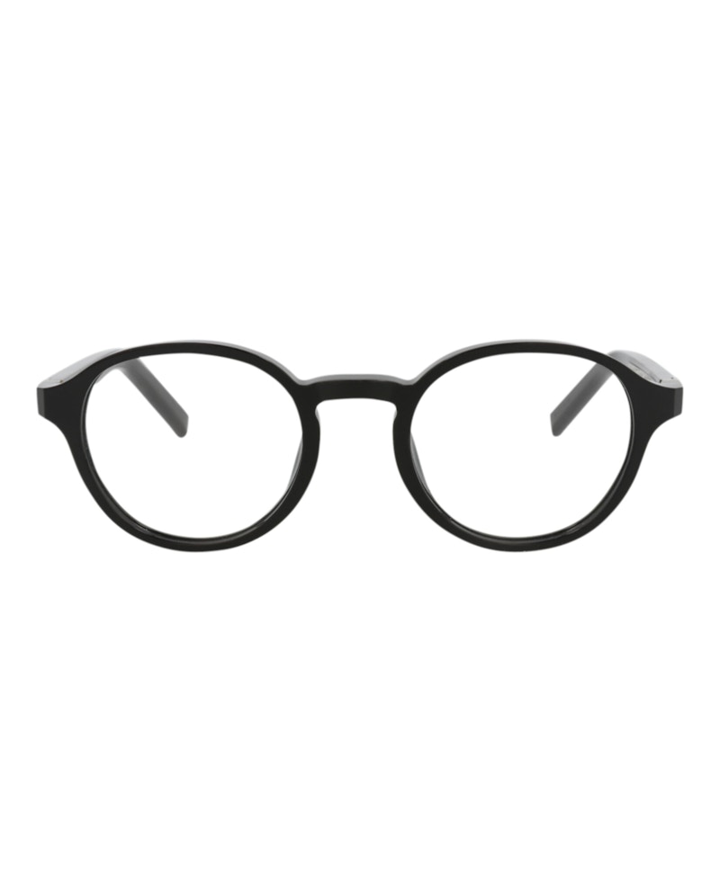 Berluti Round-Frame Acetate Optical Frames Black Black Transparent (BL50001I-50-001)