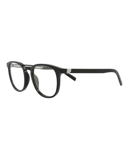 Berluti Round-Frame Acetate Optical Frames Black Black Transparent (BL50002I-53-001)