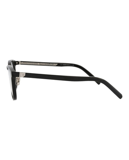 Berluti Round-Frame Acetate Optical Frames Black Black Transparent (BL50002U-51-001)