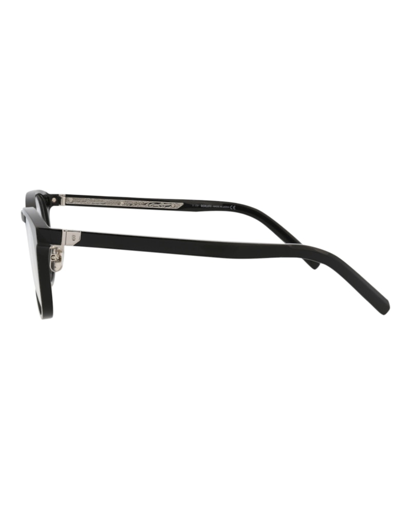 Berluti Round-Frame Acetate Optical Frames Black Black Transparent (BL50002U-51-001)