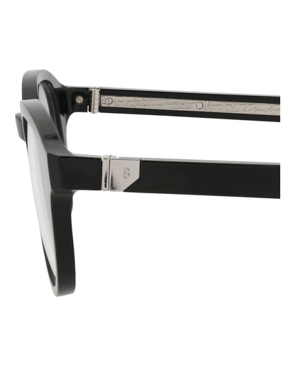Berluti Round-Frame Acetate Optical Frames Black Black Transparent (BL50005I-50-001)