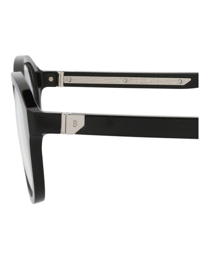 Berluti Round-Frame Acetate Optical Frames Black Black Transparent (BL50018U-53-001)