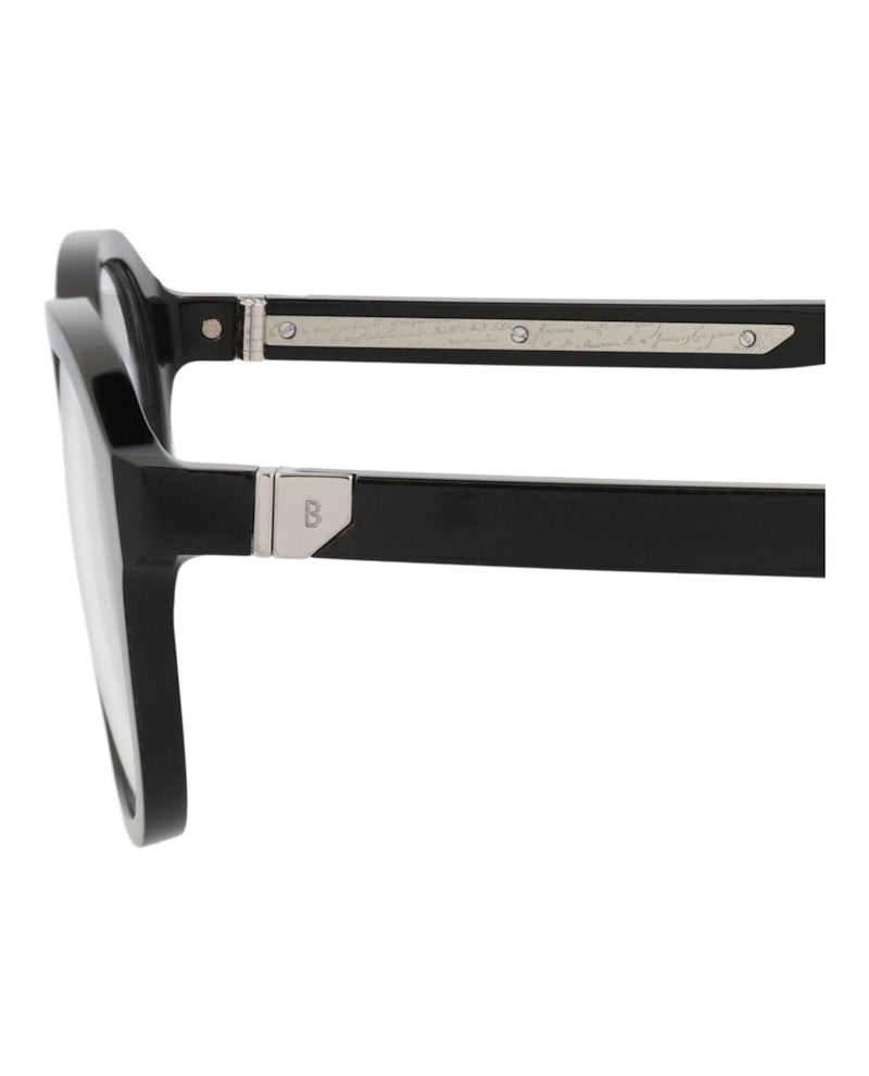 Berluti Round-Frame Acetate Optical Frames Black Black Transparent (BL50018U-53-001)
