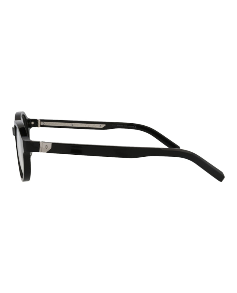 Berluti Round-Frame Acetate Optical Frames Black Black Transparent (BL50020U-49-001)