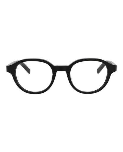 Berluti Round-Frame Acetate Optical Frames Black Black Transparent (BL50020U-49-001)