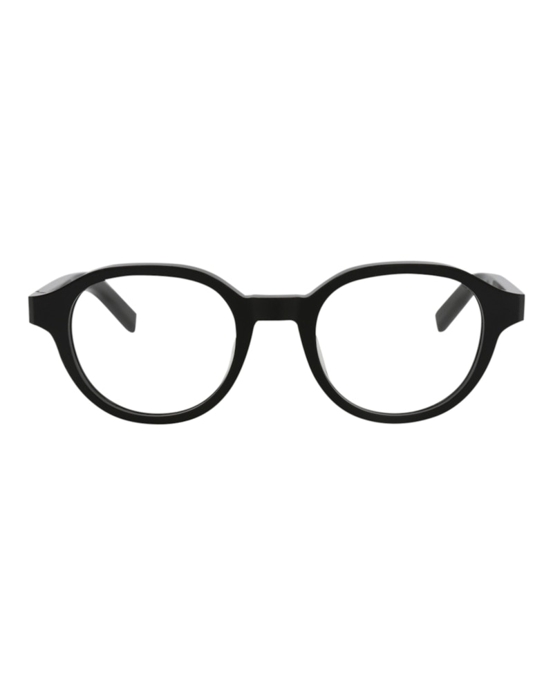 Berluti Round-Frame Acetate Optical Frames Black Black Transparent (BL50020U-49-001)