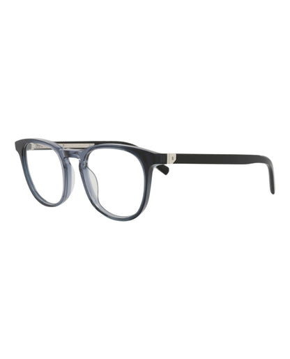 Berluti Round-Frame Acetate Optical Frames Blue Black Transparent (BL50002I-51-086)