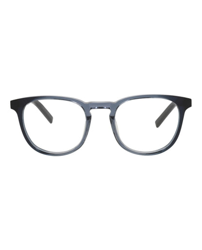 Berluti Round-Frame Acetate Optical Frames Blue Black Transparent (BL50002I-51-086)