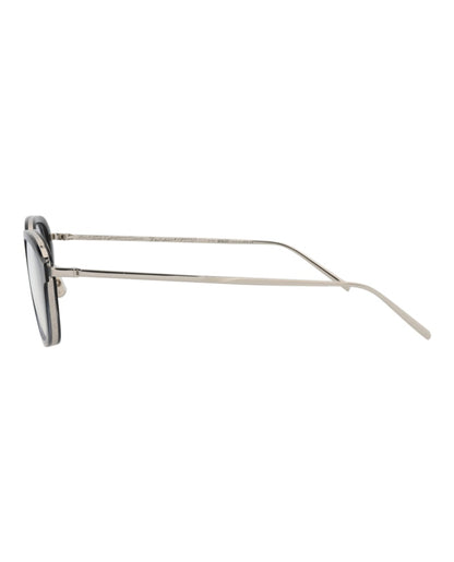Berluti Round-Frame Acetate Optical Frames Blue Silver Transparent (BL50016U-51-086)
