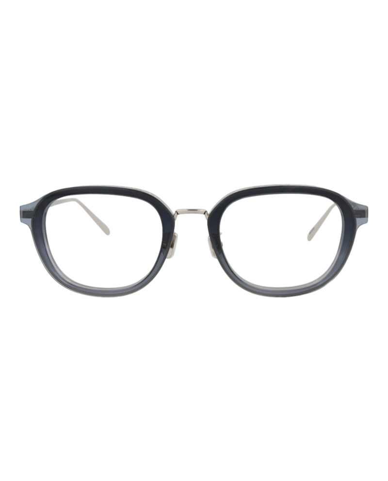 Berluti Round-Frame Acetate Optical Frames Blue Silver Transparent (BL50016U-51-086)
