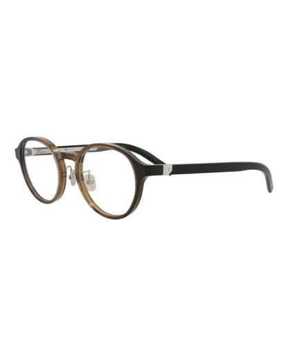 Berluti Round-Frame Acetate Optical Frames Brown Black Transparent (BL50001U-50-047)