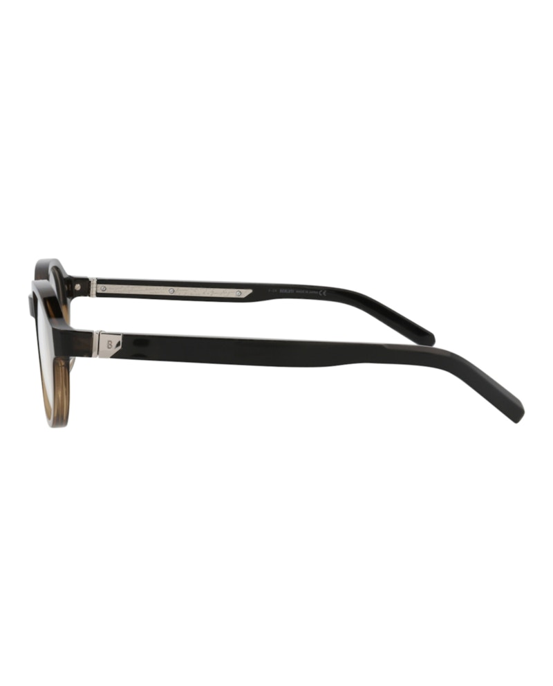 Berluti Round-Frame Acetate Optical Frames Brown Black Transparent (BL50020U-49-047)