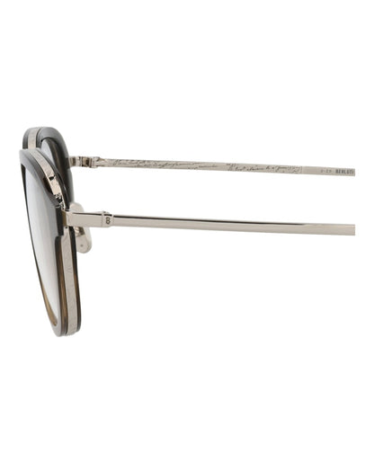 Berluti Round-Frame Acetate Optical Frames Brown Silver Transparent (BL50016U-51-047)