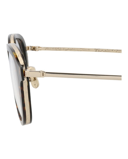 Berluti Round-Frame Acetate Optical Frames Havana Gold Transparent (BL50016U-51-052)