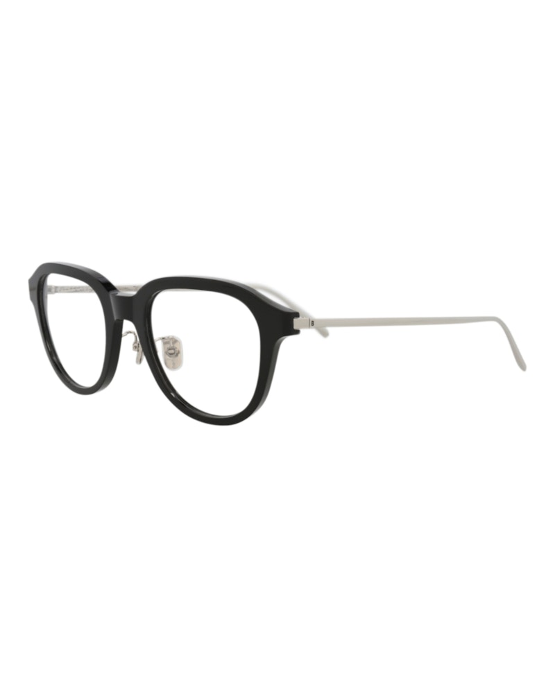 Berluti Round-Frame Titanium Optical Frames Black Silver Transparent (BL50014U-51-001)