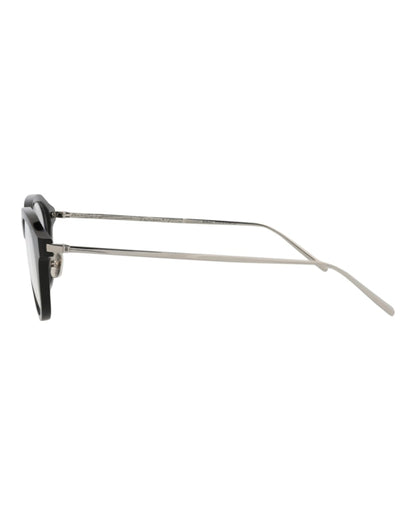 Berluti Round-Frame Titanium Optical Frames Black Silver Transparent (BL50014U-51-001)