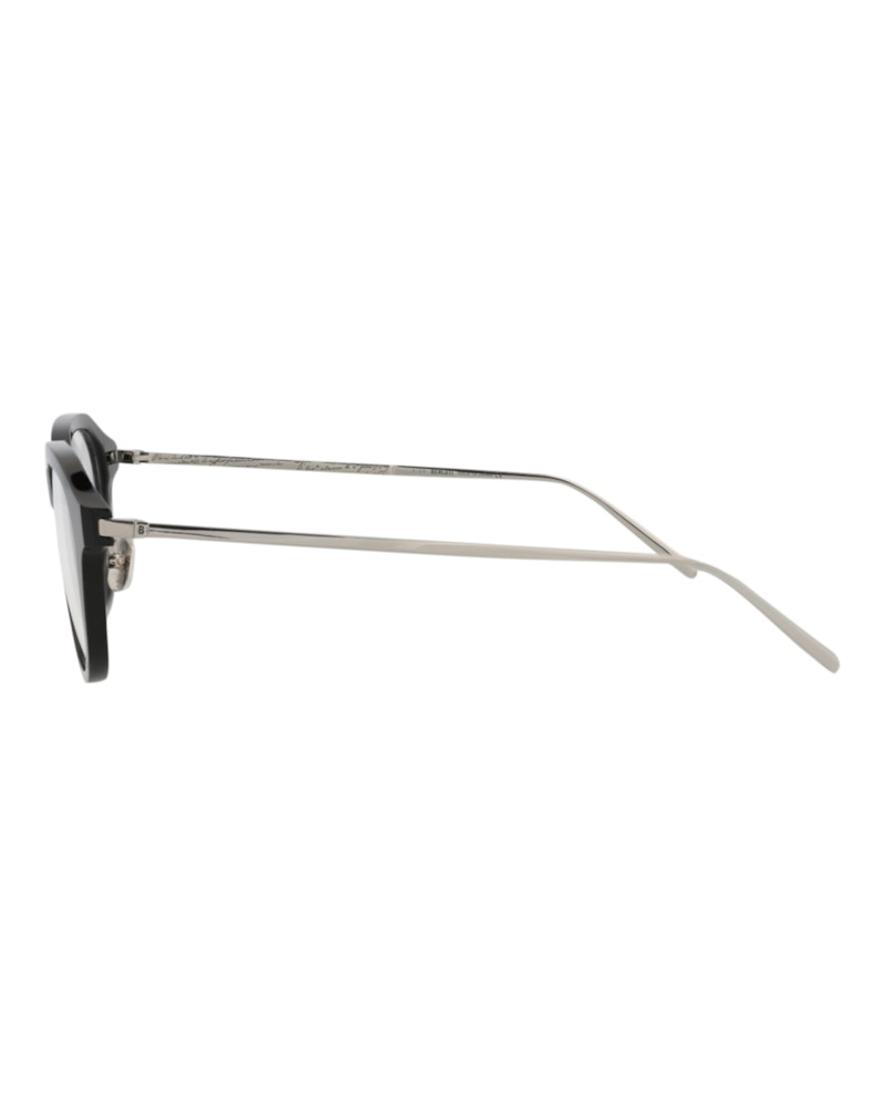 Berluti Round-Frame Titanium Optical Frames Black Silver Transparent (BL50014U-51-001)