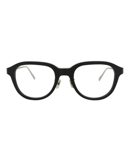 Berluti Round-Frame Titanium Optical Frames Black Silver Transparent (BL50014U-51-001)