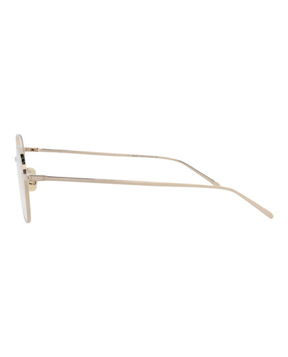 Berluti Round-Frame Titanium Optical Frames Gold Gold Transparent (BL50011U-52-032)
