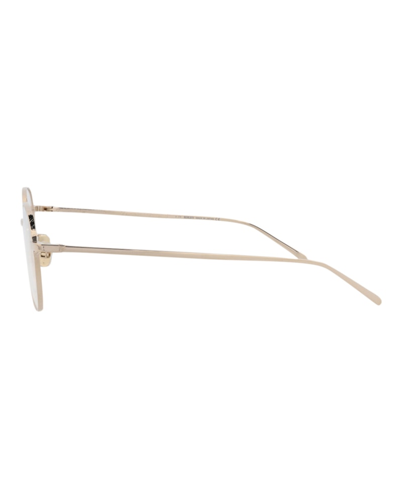 Berluti Round-Frame Titanium Optical Frames Gold Gold Transparent (BL50011U-52-032)