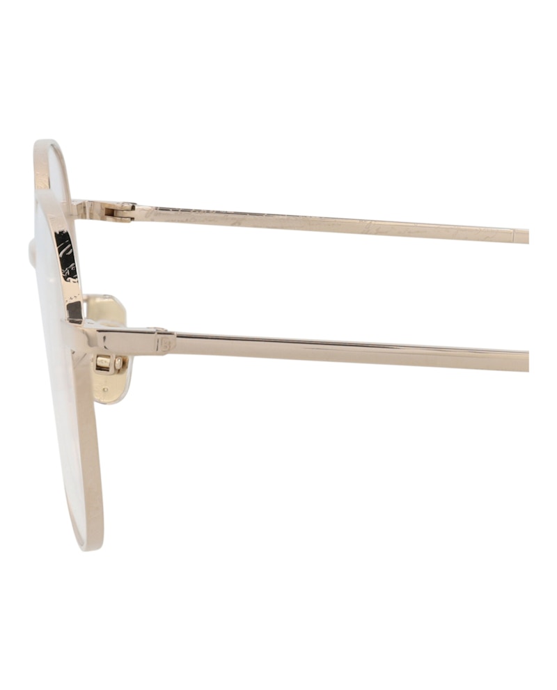 Berluti Round-Frame Titanium Optical Frames Gold Gold Transparent (BL50011U-52-032)