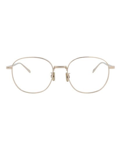 Berluti Round-Frame Titanium Optical Frames Gold Gold Transparent (BL50011U-52-032)