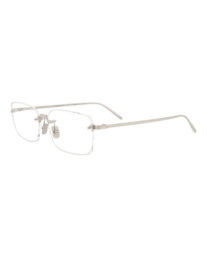 Berluti Square-Frame Titanium Optical Frames Palladium Palladium Transparent (BL50009U-58-016)