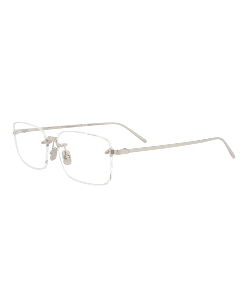 Berluti Square-Frame Titanium Optical Frames Palladium Palladium Transparent (BL50009U-58-016)
