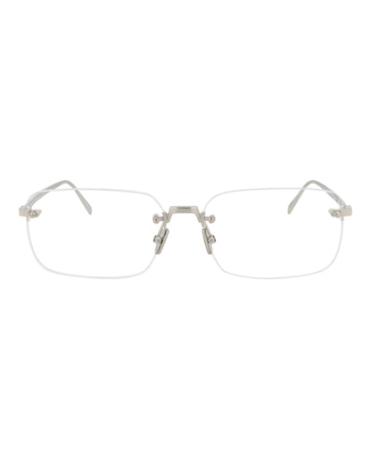 Berluti Square-Frame Titanium Optical Frames Palladium Palladium Transparent (BL50009U-58-016)