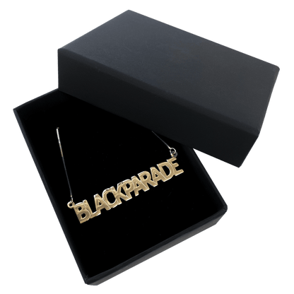 Beyonce Black Parade Nameplate Necklace by Melanie Marie Gold