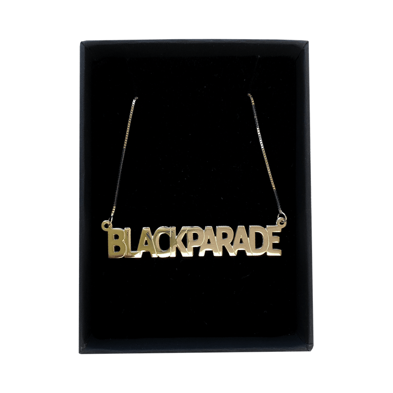 Beyonce Black Parade Nameplate Necklace by Melanie Marie Gold