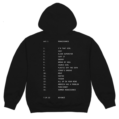 Beyonce Saddle Hoodie Black