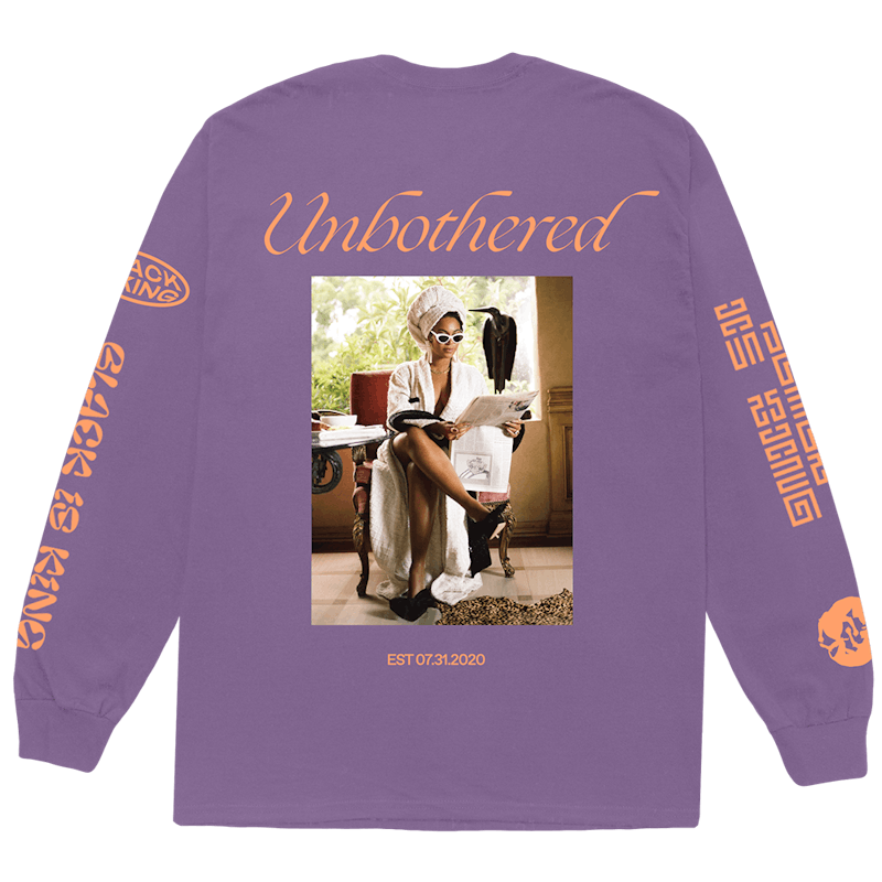 Beyonce Unbothered Longsleeve Tee Purple