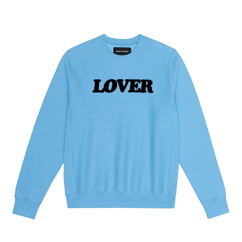 Bianca Chandon Lover Crewneck Pullover Baby Blue/Black