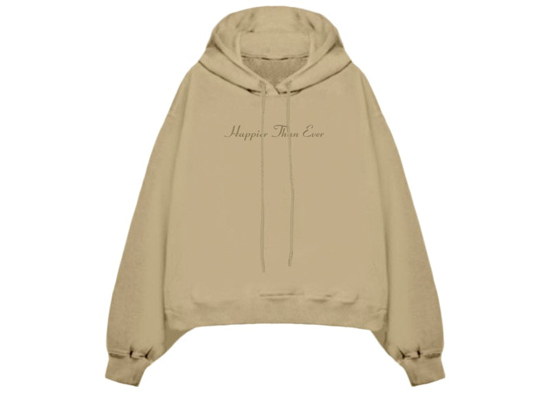 Billie Eilish Happier Than Ever Hoodie Tan
