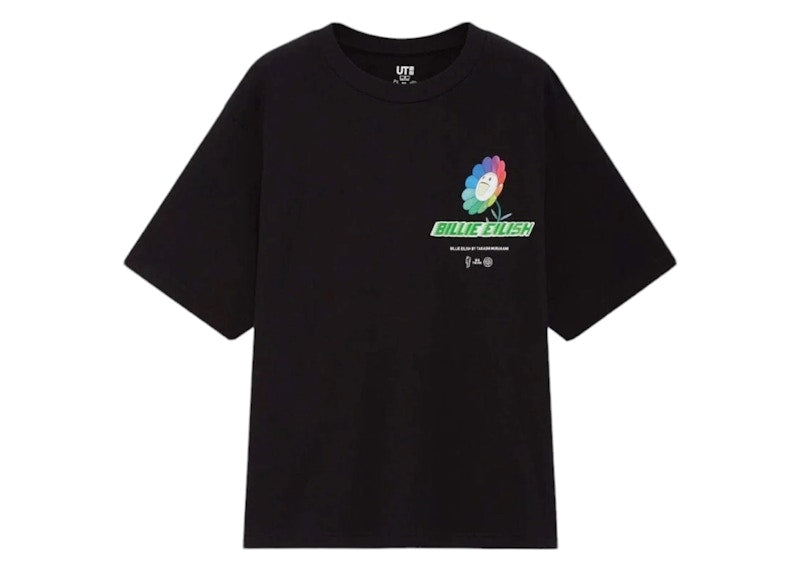 Billie Eilish x Takashi Murakami x Uniqlo Flower Tee Black