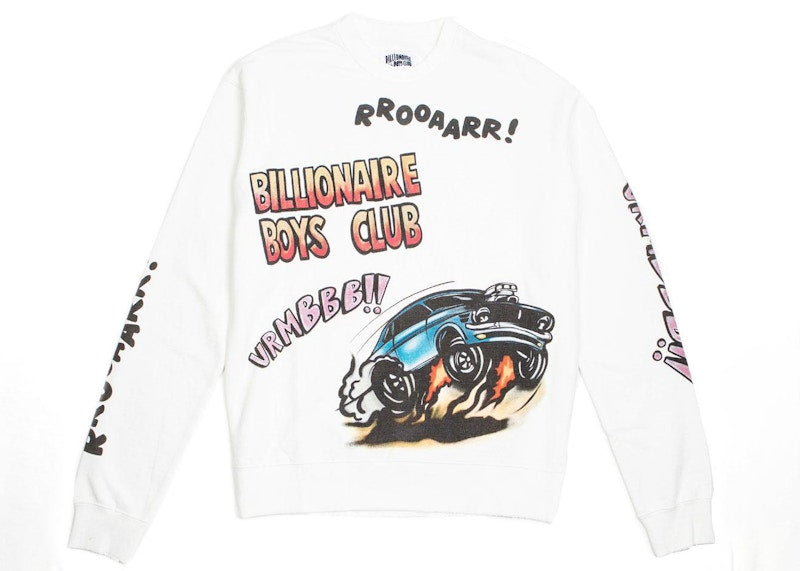 Billionaire Boys Club BB Roarr Crew Sweater White/Snow