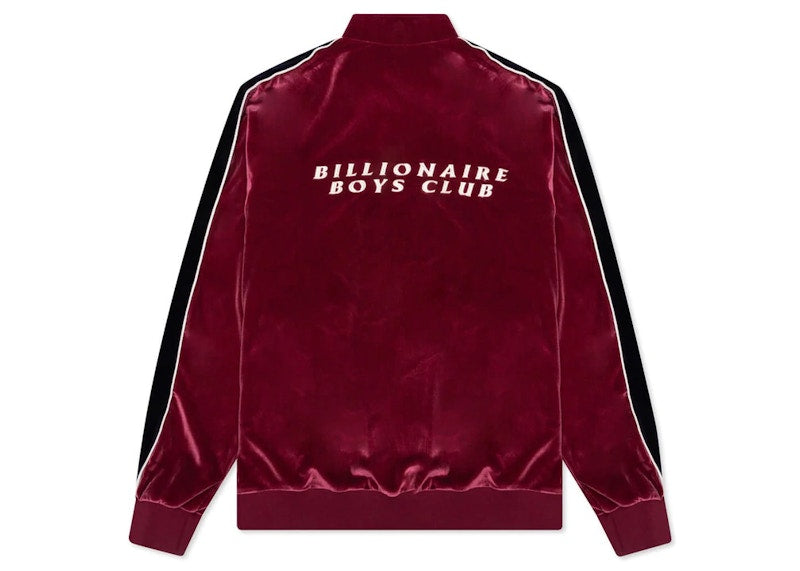 Billionaire Boys Club Flight Velour Jacket Burgundy
