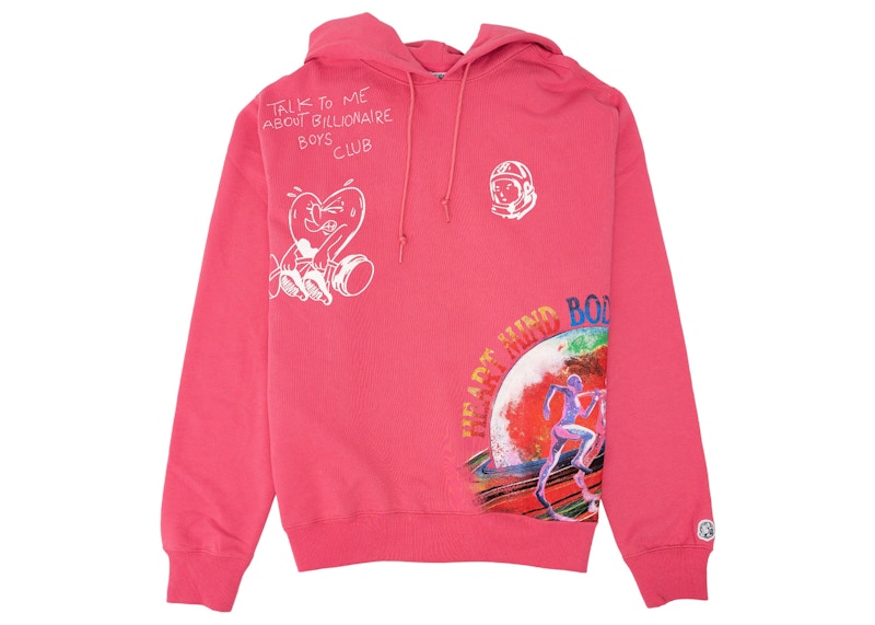 Billionaire Boys Club Health Hoodie Red/Pink/Fruit Dove
