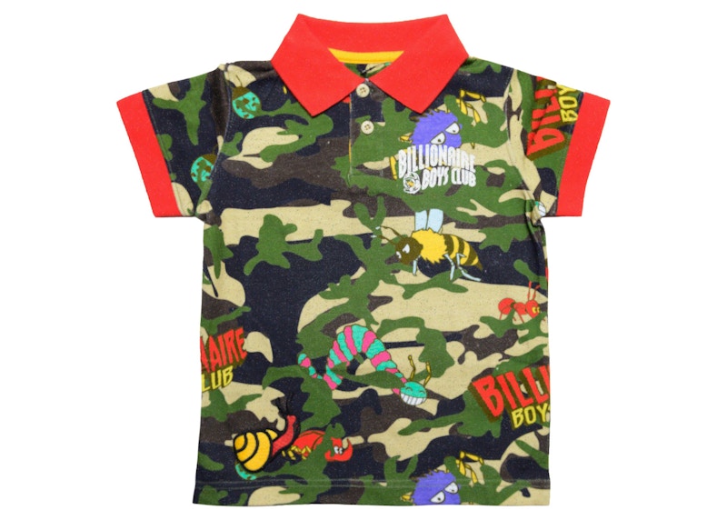 Billionaire Boys Club Little Kids Terra Polo Shirt Army/Red