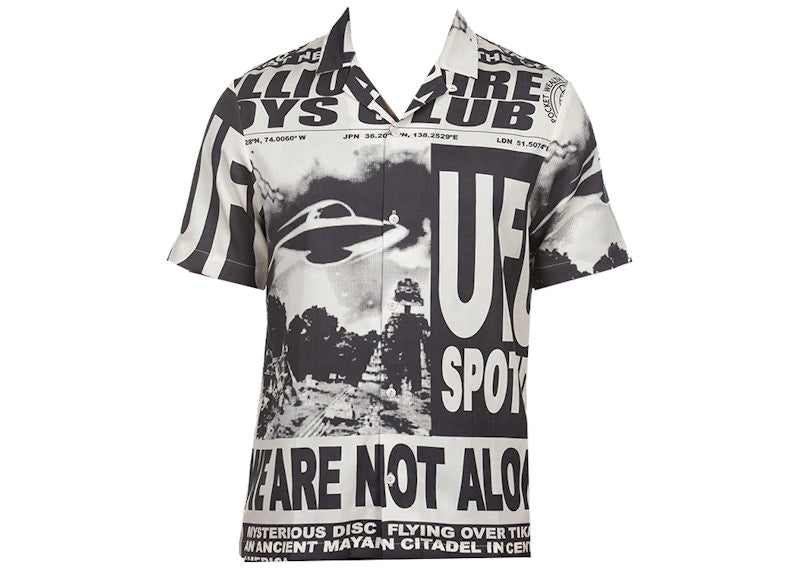 Billionaire Boys Club UFO Short Sleeve Woven Shirt White
