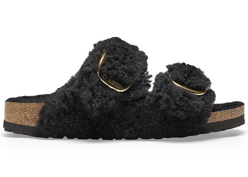 Birkenstock Arizona Big Buckle Shearling Black Gold (Women's)