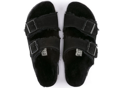 Birkenstock Arizona Shearling Suede Leather Black