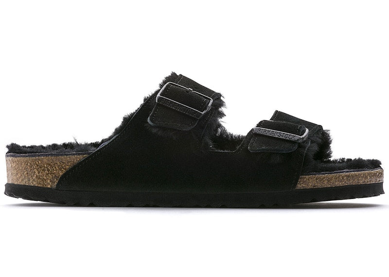 Birkenstock Arizona Shearling Suede Leather Black
