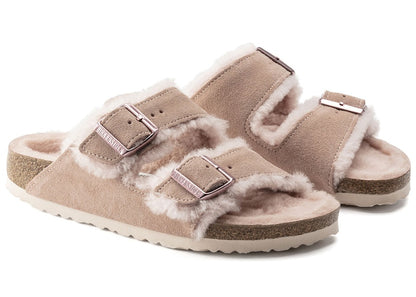 Birkenstock Arizona Shearling Suede Light Rose
