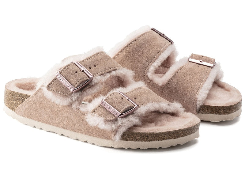 Birkenstock Arizona Shearling Suede Light Rose