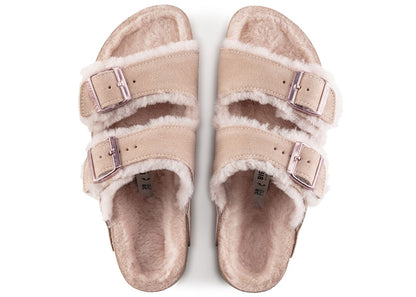 Birkenstock Arizona Shearling Suede Light Rose